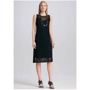 EILEEN Fisher Black Sleeveless Knit Dress